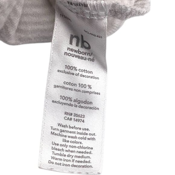 Carter's Newborn Baby Bodysuit Set Of 3 Multicolor Cotton Short & Long Sleeves - Picture 6 of 10